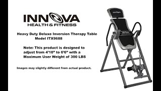 Innova Fitness ITX9688 Inversion Table Installation Guide [upl. by Sane578]