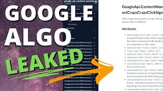 🤖 GOOGLE ALGO LEAKED 23 ESSENTIAL SEO FACTORS INSIDE [upl. by Esnohpla3]