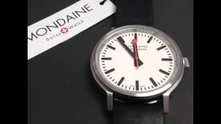 Mondaine stop2go  preview at BaselWorld 2013 [upl. by Llenal555]