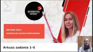 Arkusz maturalny 2024  matematyka  zadania 1  5 [upl. by Oakleil978]