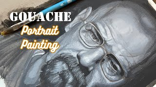 How I Paint Portraits with Gouache  a brief look into my process [upl. by Moneta318]