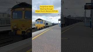 66511 passing through Wigan North Western station 251124 trains railway [upl. by Annez]