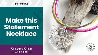 How to Make a Statement Necklace with SilverSilk Pipe Chain [upl. by Llenel674]