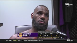 LeBron James POSTGAME INTERVIEW  Los Angeles Lakers fall to New York Knicks 114109 [upl. by Aleunam]