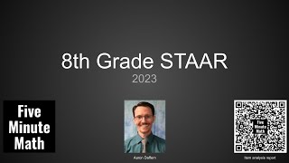 2023 8th Grade STAAR from Five Minute Math [upl. by Adnhoj]