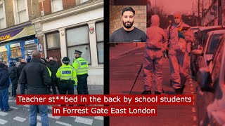 Teacher stbed in the back by students two weeks into new job in east London fyp crime [upl. by Anihpled927]