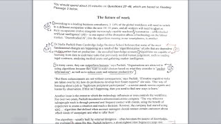 CAMBRIDGE 16 TEST 1 PASSAGE 3 READING ANSWERS THE FUTURE OF WORK DISCUSSION [upl. by Ahsikat]