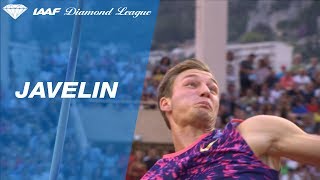 Thomas Röhler 8917 wins the Mens Javelin Throw  IAAF Diamond League Monaco 2017 [upl. by Ataynik228]