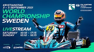 FIA Karting World Championship 2021 KZKZ2Academy Trophy Saturday [upl. by Ardnaskela538]