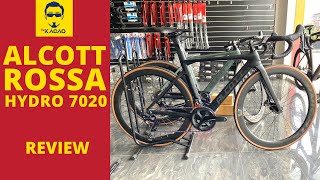 ALCOTT ROSSA HYDRO 7020 Road Bike Malaysia  105 Carbon Aero Basikal Sepeda Budget RM6000 Review [upl. by Stonwin]