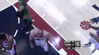 Wizards center Marcin Gortat joins Celtics huddle [upl. by Nivrae]