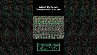 StereoGram Day117 short ステレオグラム視力回復117日目 1分で眼が良くなる映像 平行法 Lets see what we can find out [upl. by Maryellen]