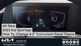 AllNew 2023 Kia Sportage  How To Change Your 42quot Instrument Panel Theme [upl. by Oletta]