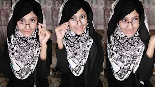 Regular hijab tutorial to wear with glassessunglasses  Noshin Nower ❤ [upl. by Valenka]