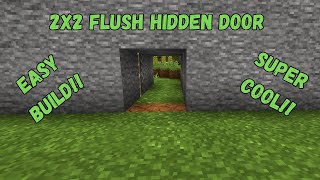 Minecraft Bedrock 120  Easy 2x2 Flush Piston Door Tutorial [upl. by Thierry]