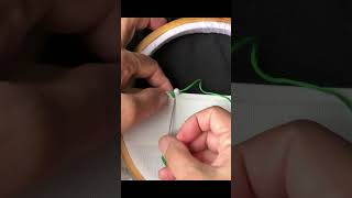 Making beautiful white beads with green tanka design on dupatta edges Bead Border Design [upl. by Rabelais607]