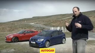 Ford Focus RS vs Nissan GTR  Autocarcouk [upl. by Alehs840]