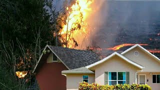 Kilauea volcano eruption Lava destroyed everything in the way near leilani estates Hawaii 2k18 [upl. by Matta]