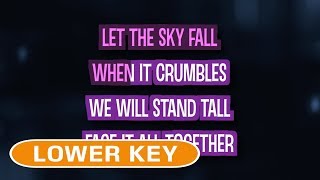 Skyfall Karaoke Lower Key  Adele [upl. by Regnig]