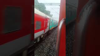 Godan express overtaking Krishak express in rain 🌧️ [upl. by Crofton]