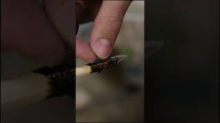 Making a Stone Age Microlith Arrow diy archaeology stoneage archery [upl. by Arada893]