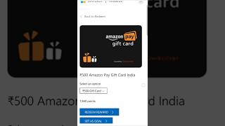 Microsoft Rewards Redeem Problem  Ms Rewards ₹500 Amazon Pay Gift Card Live Redeem  सबका होगा [upl. by Firestone]