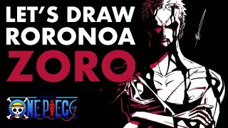 【Speedpaint】Let’s Draw RORONOA ZORO from One Piece  Procreate Digital Art [upl. by Syverson]