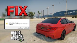 How to Fix GTA 5 Error  Failed to initialize critical data  Unable to launch game Rockstar Games [upl. by Adorne]