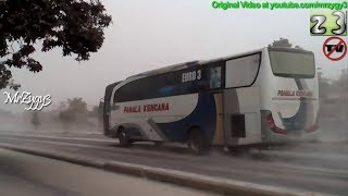 Buses Crossing Vulcanic Ash From Kelud Volcano Eruption [upl. by Eibbob197]