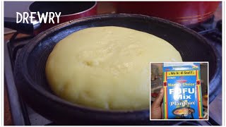 HOW TO GHANA FUFU FLOUR MIX AND SHAPE FUFU EASY [upl. by Gyatt493]