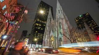 St Patricks Cathedral  Fifth Avenue  New York NYC  4K Timelapse [upl. by Hameerak]