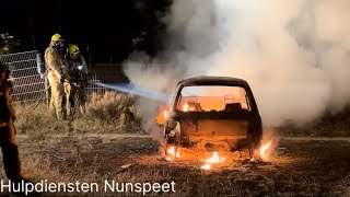 Autobrand in bos in Doornspijk [upl. by Storm]