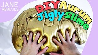 DIY AURUM JIGLY SLIME  Buat Slime yang paling mengkilau [upl. by Niuqaoj]