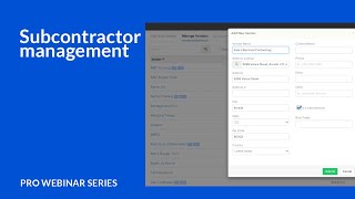 Subcontractor management  Knowify Pro webinar series [upl. by Carrillo599]