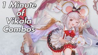 1 Minute of Vikala Combos  Granblue Fantasy Versus Rising [upl. by Solley]