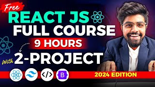 REACT JS Full Course for Beginners with Website Project FREE  2024 Edition [upl. by Jeggar823]