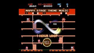 1H Loop  Mappy  Stage Theme NES Soundtrack  Piano [upl. by Houghton527]