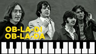 MELÓDICA🍏 The Beatles 🍏ObLaDi ObLaDa 🎹 TUTORIAL con NOTAS [upl. by Cathyleen]