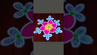 Easy rangoli kolam 🌺muggulu kolam rangolidesigns youtubeshorts trending yt [upl. by Kizzee]