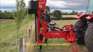 PROTECH P200S TELE Post Driver with Rockpike amp Hydraulic Leg Ultimate farmers Knocker [upl. by Oiromed]