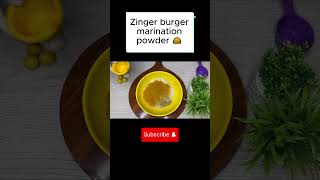 Zinger burger marination powder 🍔 زنگر برگر میرینیشن  secret zinger recipe zingerburgerrecipe [upl. by Laertnom]