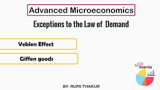 Veblen effectGiffen goods Exceptions to the law of demand UGC NET Economics optional [upl. by Analos]