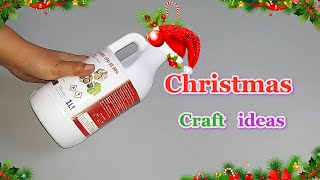 Step By Step Affordable Christmas Decoration idea from plastic bottle  Christmas craft idea🎄476 [upl. by Mcgaw946]