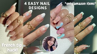 Struggling with Nail Art 😭 How to do a French Tip Hack amp Easy Nail Art for Beginners 💅🏼 [upl. by Severen242]