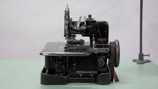 SINGER 812 Overedge Chainstitch Industrial Sewing Machine  Denim Overlocking  Vintage 1926 [upl. by Aneelad]