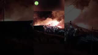 Se incendia bodega de tubería a metros de la carretera SilaoLeón fuego comenzó en un pastizal [upl. by Modeerf]