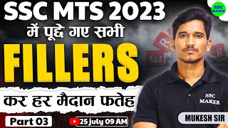 Fillers Asked in SSC MTS 2023  Part 03  English Previous year Questions by Mukesh Sir [upl. by Aggie]