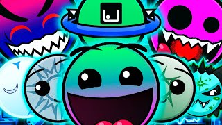 NEW CUSTOM Geometry Dash Difficulty Faces V5 But Its REVERSE Version 51 [upl. by Valdas]