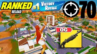 70 Elimination Solo Vs Squads quotRanked RELOADquot Gameplay Wins Fortnite PS4 Controller On PC [upl. by Rehctelf734]