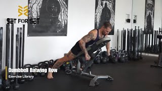 Dumbbell Batwing Row  SFS Exercise Library [upl. by Naelopan]